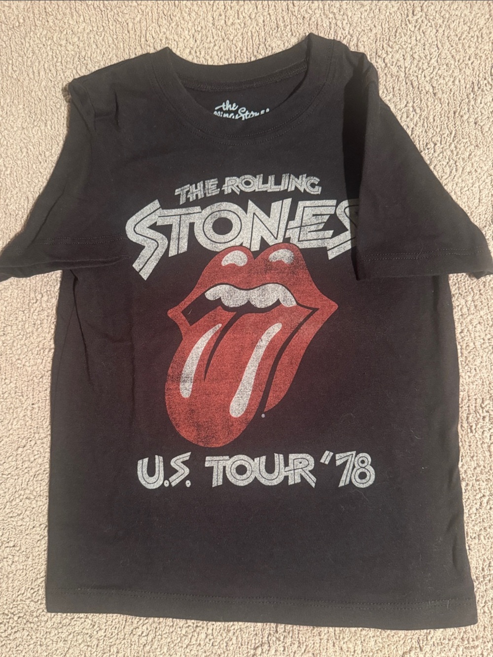 5T Kids Black Rolling Stones U.S. Tour '78 Graphic Tee